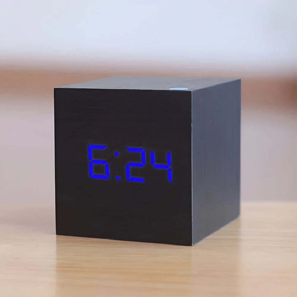Digital Alarm Clock Modern Design Cube Shape Led Alarm Clock - Image 3